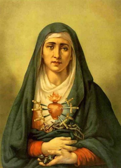 The Seven Sorrows (seven dolors) of Mary