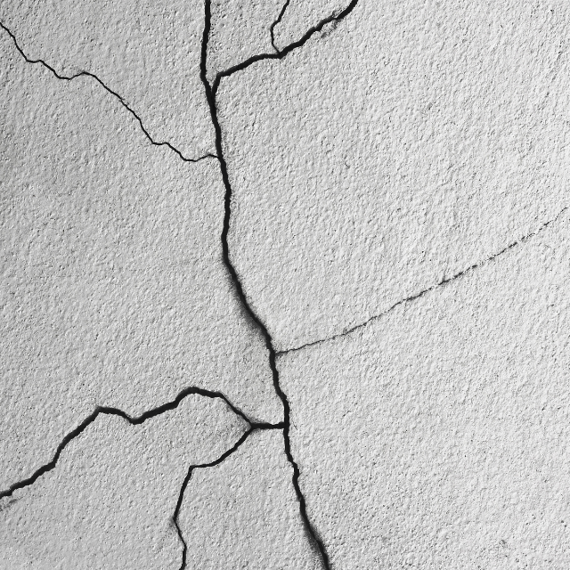 Cracked interior wall showing foundation issues