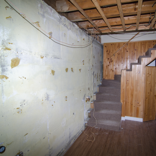 Basement wall repair for a home in Bend, OR