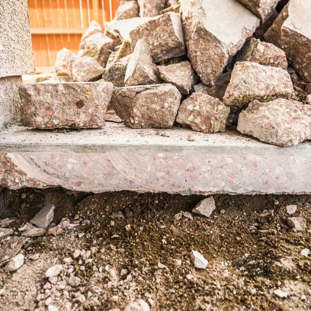 Structural damage from foundation settlement