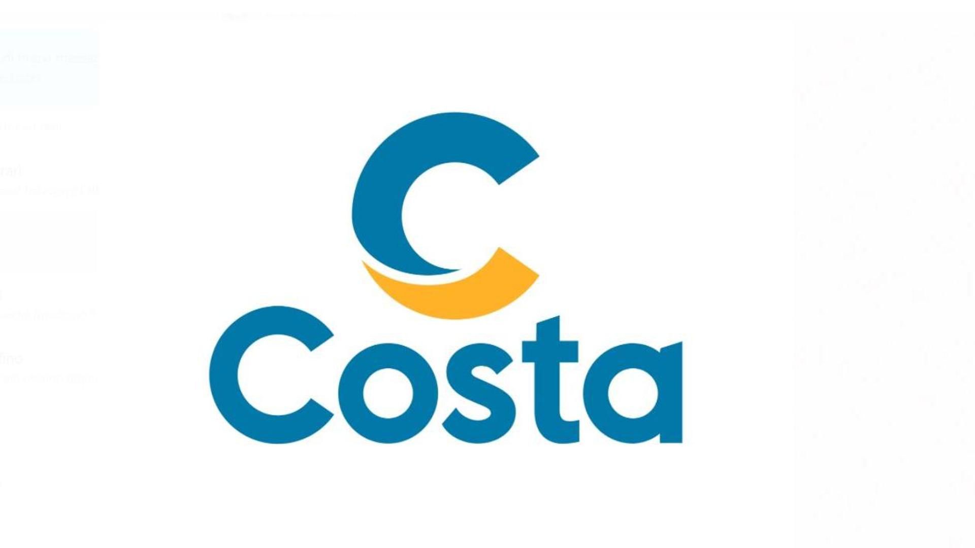 Il logo dell'azienda Costa presenta un'icona stilizzata a forma di