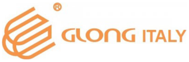 Logo con linee arancioni che formano una forma, testo