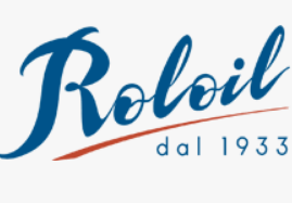 Logo per Roloil, caratterizzato da una scritta blu corsiva sopra la scritta