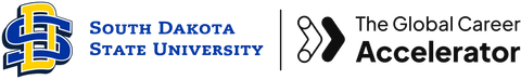 South Dakota State University and The Global Career Accelerator logos