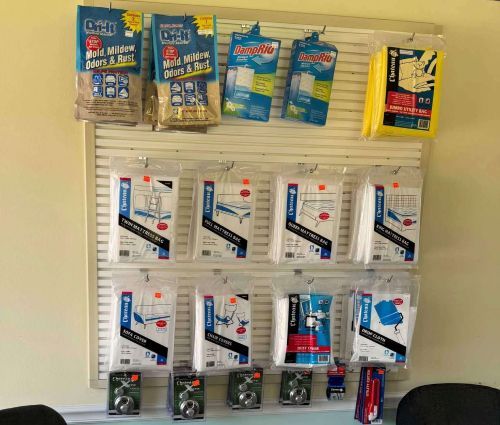 Moving and storage supplies displayed at StorMark Self Storage in Midway Park, North Carolina