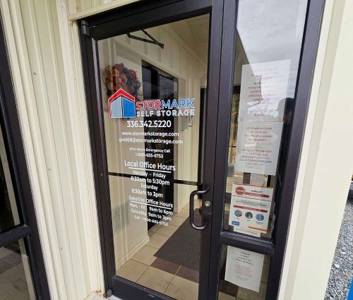 StorMark Self Storage office entrance in Reidsville, North Carolina