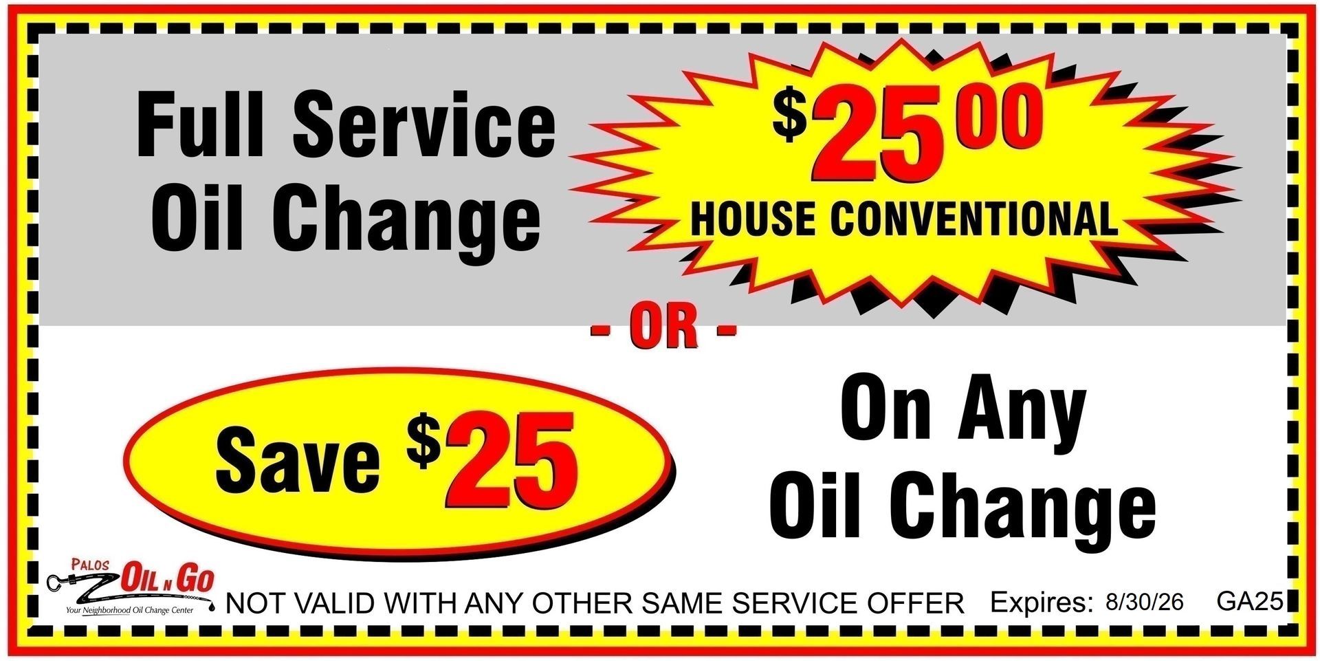 oil change coupons near me palos illinois