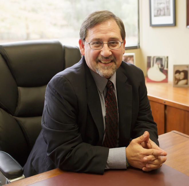 Attorney Stuart Nachbar in his law firm office