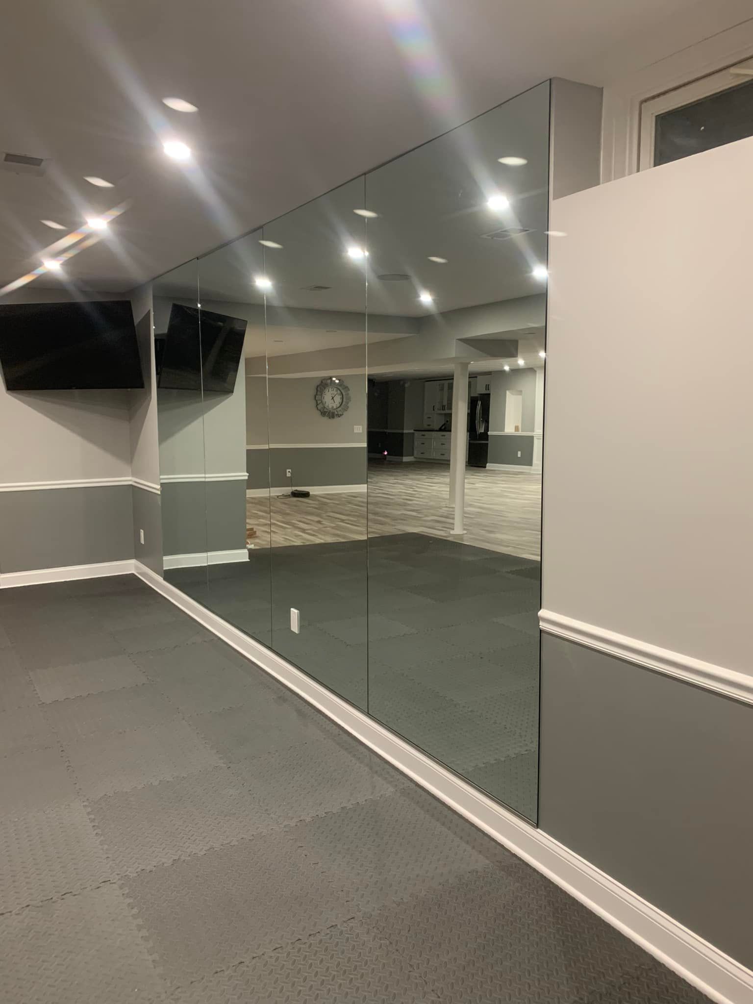 Basement Mirror Installation