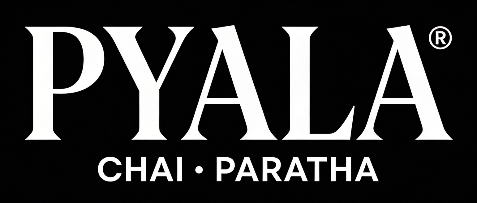 The Pyala Chai Paratha logo in black text on a white background.