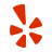 Red, stylized starburst logo; Yahoo brand icon.