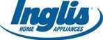 Inglis Home Appliances logo in blue against a white background with a curved blue line.