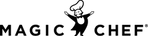 Magic Chef logo with a chef raising arms.