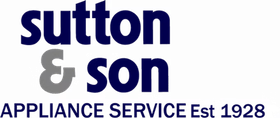 Logo for Sutton & Son Appliance Service, dark blue 