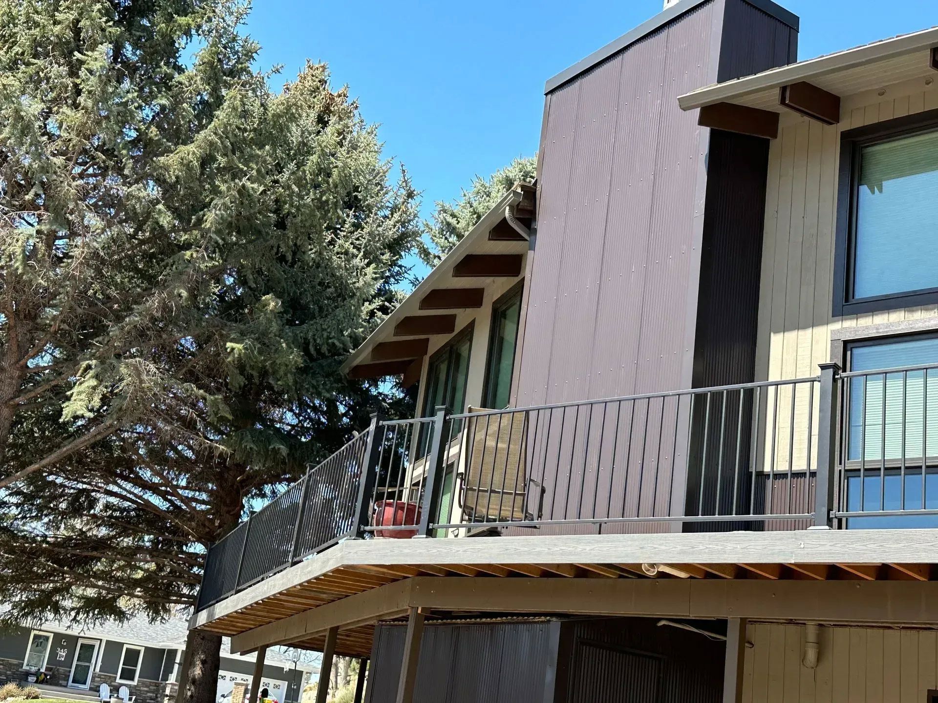 Two-story house with a flat roof Two-story house with a flat roof
