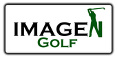 IMAGEN Golf logo with black text and a green golfer silhouette