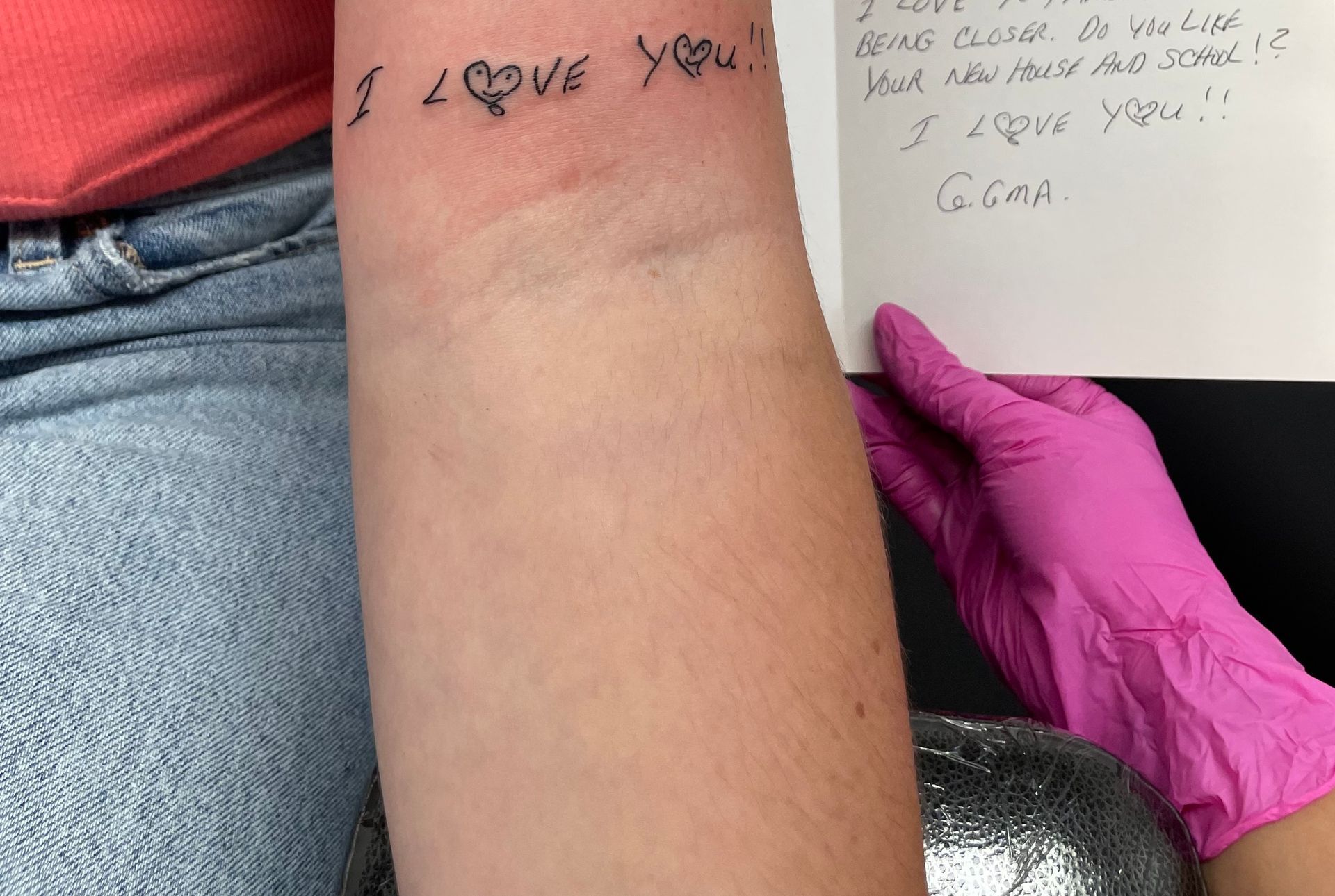Close-up of a forearm with 