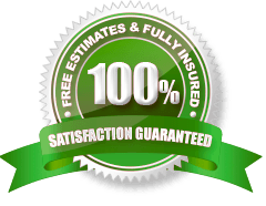 A green sticker that says 100 % satisfaction guaranteed