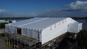 Extensive Home renovation requiring large scaffold shrink wrap roof encapsulation to protect form the weather