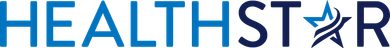 HealthStar logo in blue with a star icon on a white background