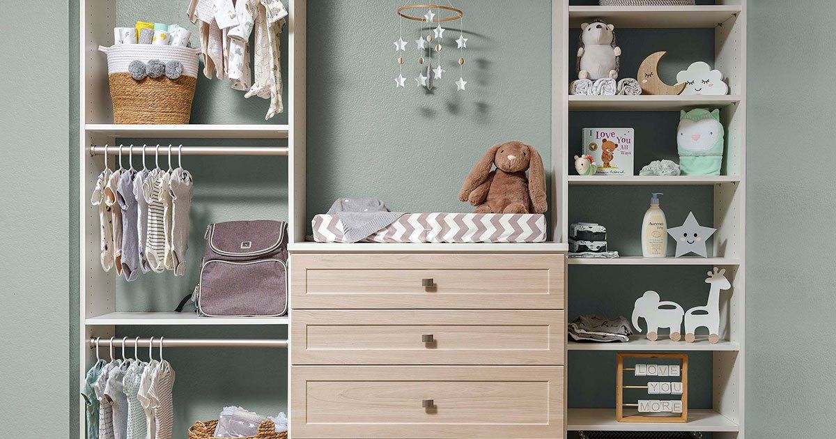 White and Fawn Kids Custom Closets