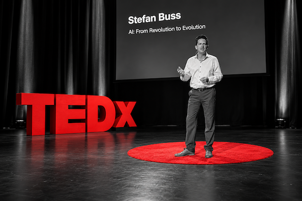 TEDx Crawley AI revolution to evolution Stefan Buss