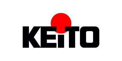 Logo KEITO in nero con un cerchio rosso sopra le lettere