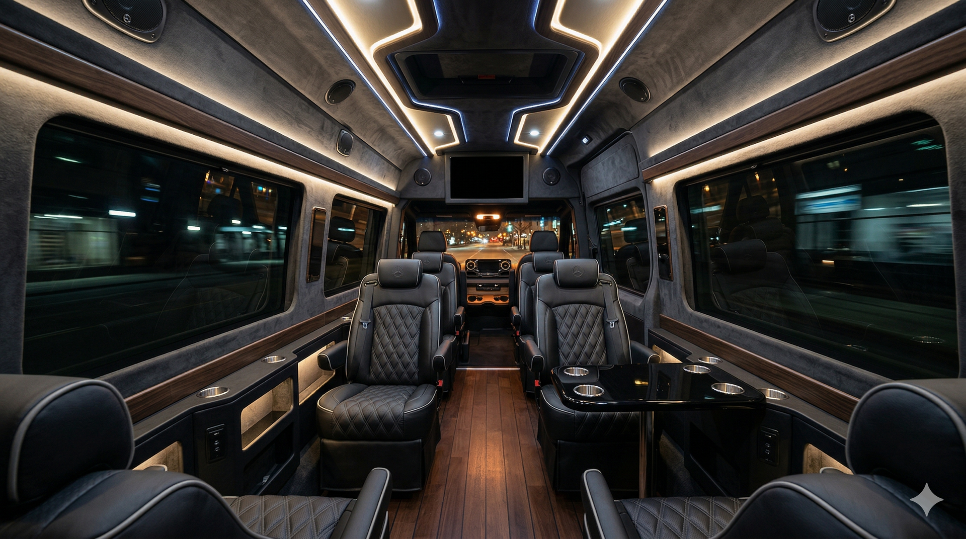 12 passenger Sprinter van for group chauffeur service and private transfers in Dayton Oregon