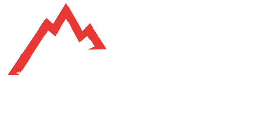 Red mountain peak icon with a downward arrow.