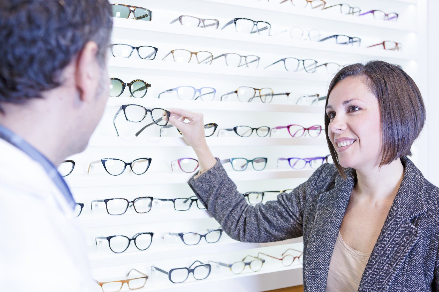 Glasses on Wall | Blue Cross & Blue Shield Vision Provider