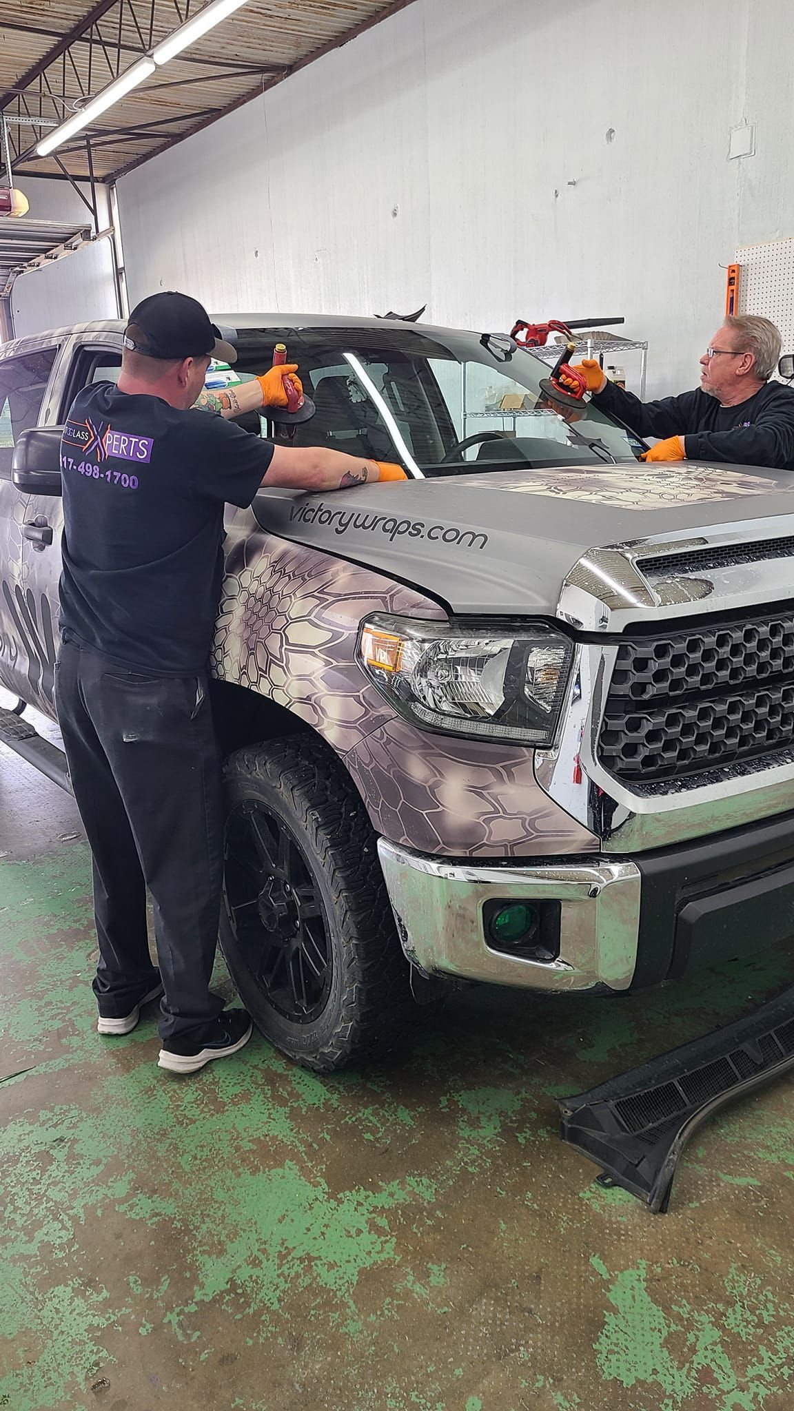 Technicians Replacing Car Windshield — Fort Worth, TX — Auto Glass Xperts