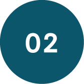A blue circle with the number two inside of it.