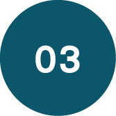 A blue circle with the number three on it.