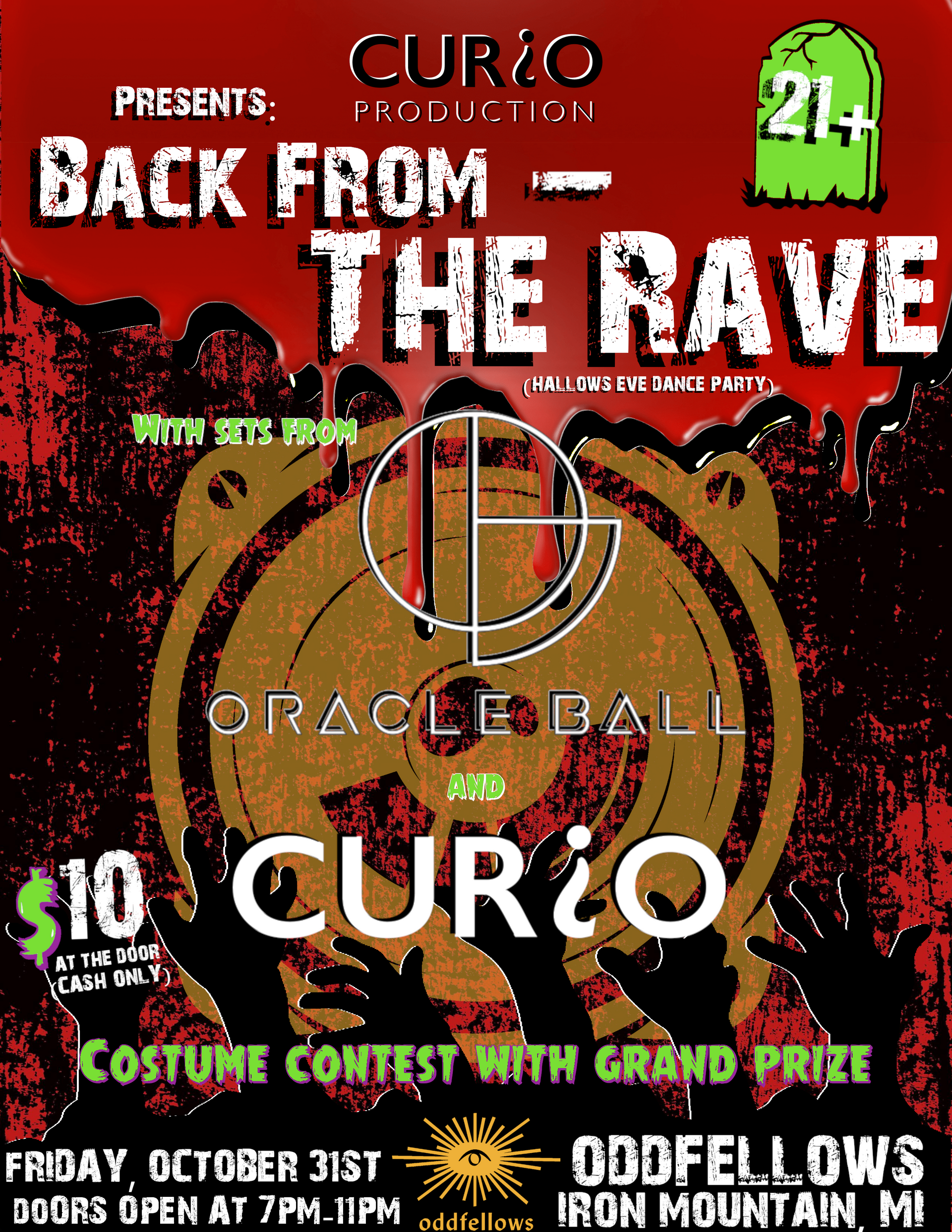Poster for a Halloween rave: