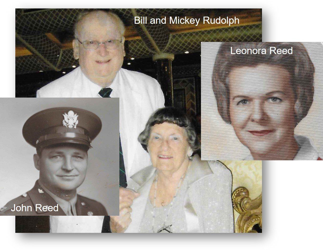 A collage of photos of john reed and leonora reed