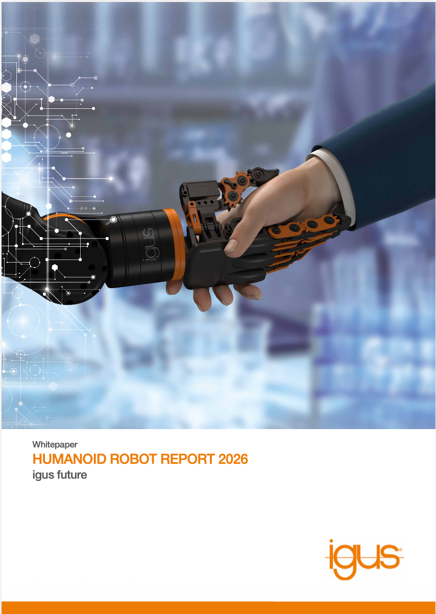 Titelseite des igus Whitepapers „Humanoid Robot Report 2026“ zur humanoiden Robotik