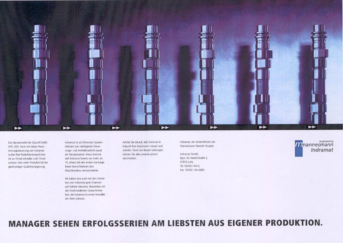 A poster that says manager sehen erfolgserien am liebsten aus eigener produktion