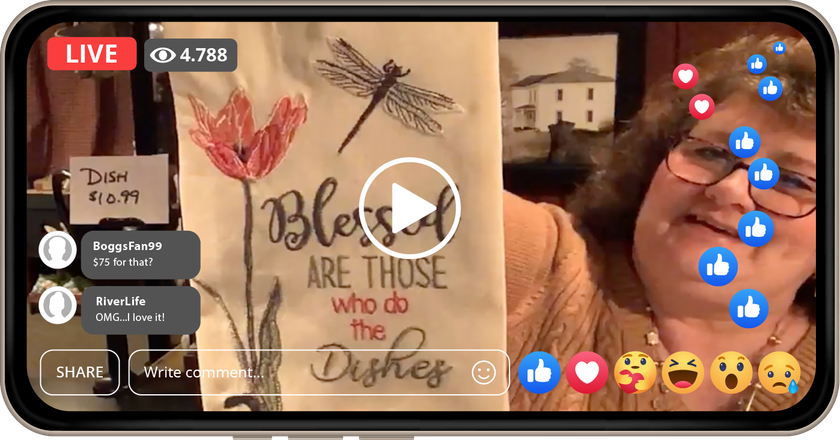 A woman is holding a sign that says `` blessed are those who do the dishes ''.