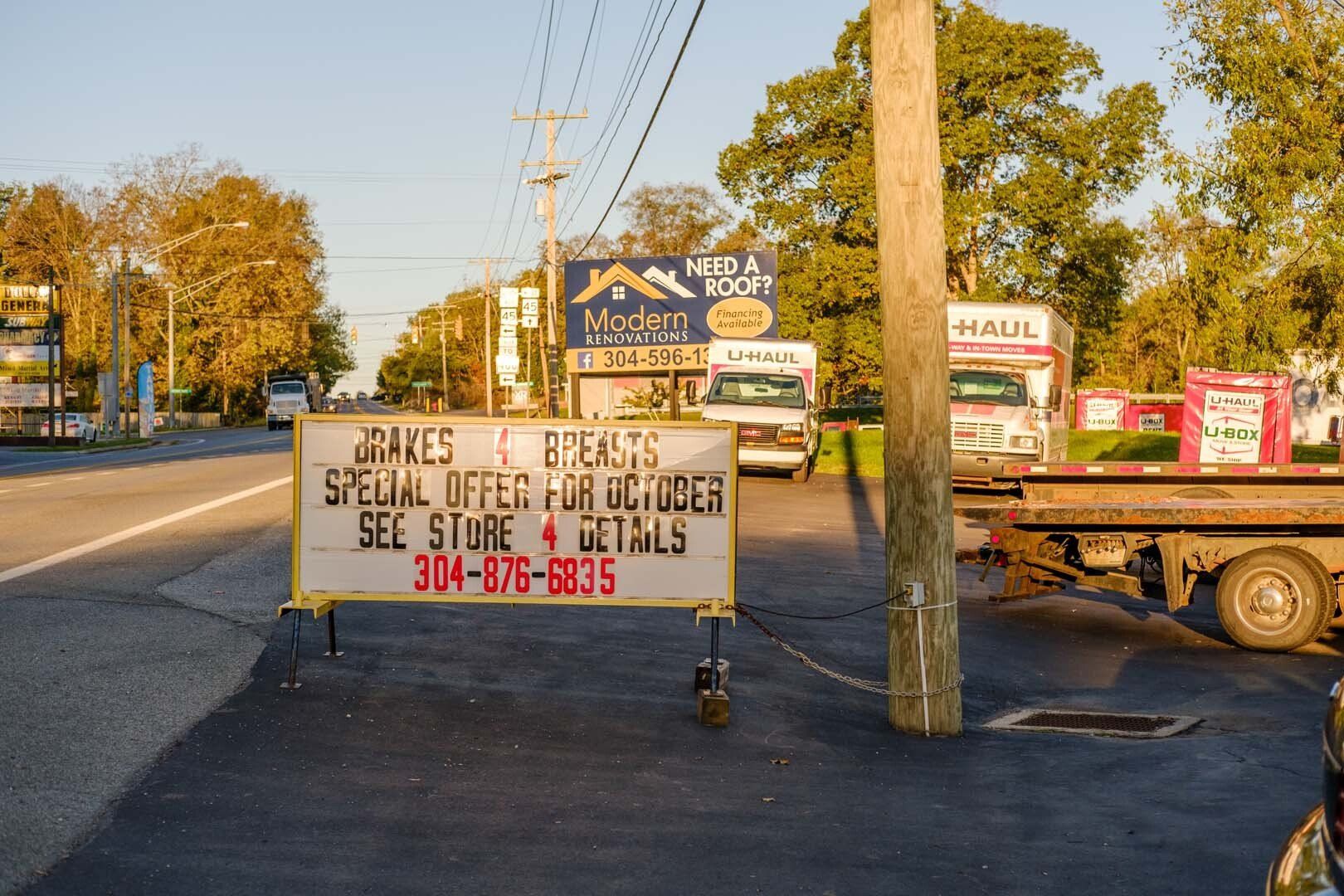 Roadside sign: 