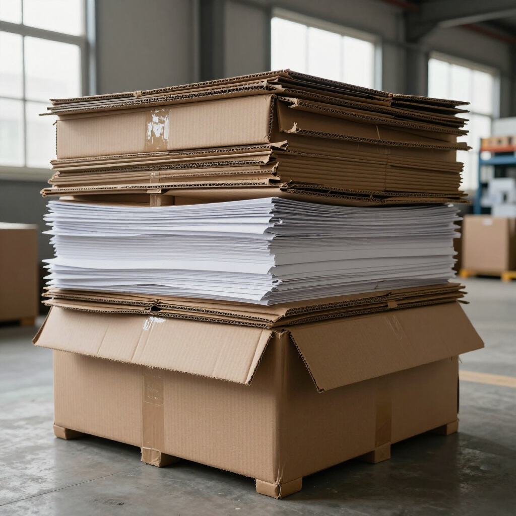Papel y cartón listos para reciclaje
