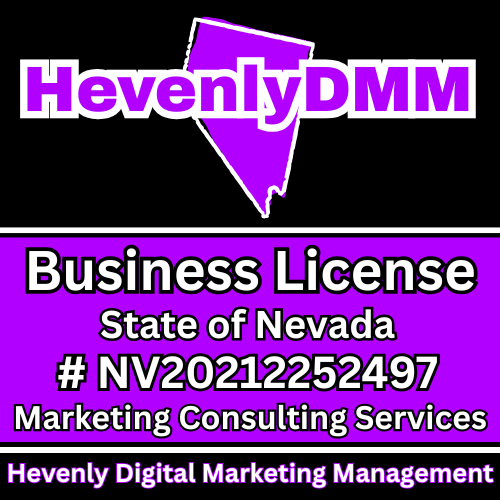Nevada State License Marketing Consulting Services, Hevenly Digital Marketing Management