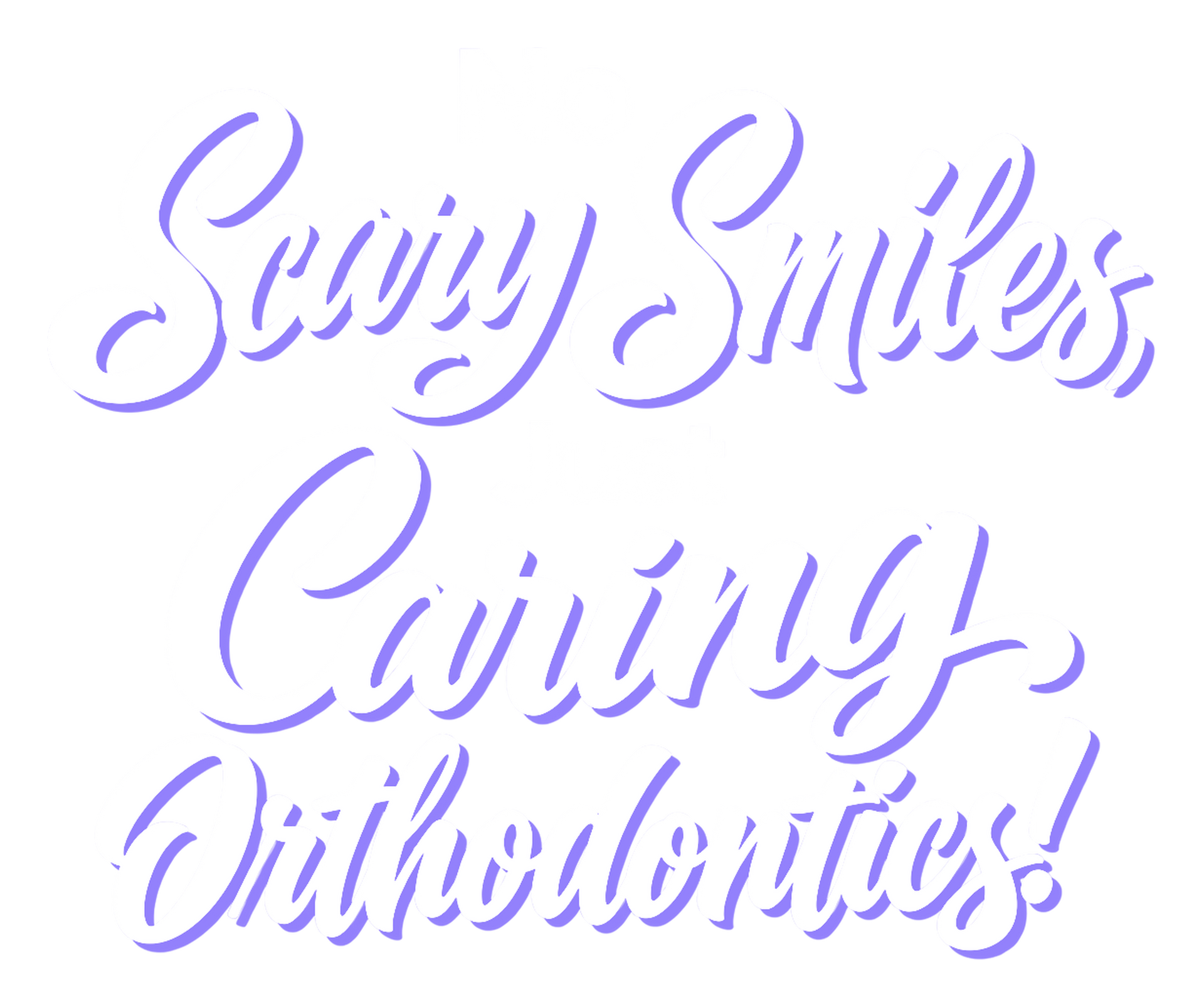Purple script text reading “Sunny Smiles, Caring, Diligence!”