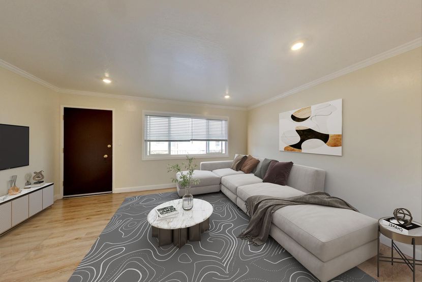 living room interior photo midway manors apartment staged