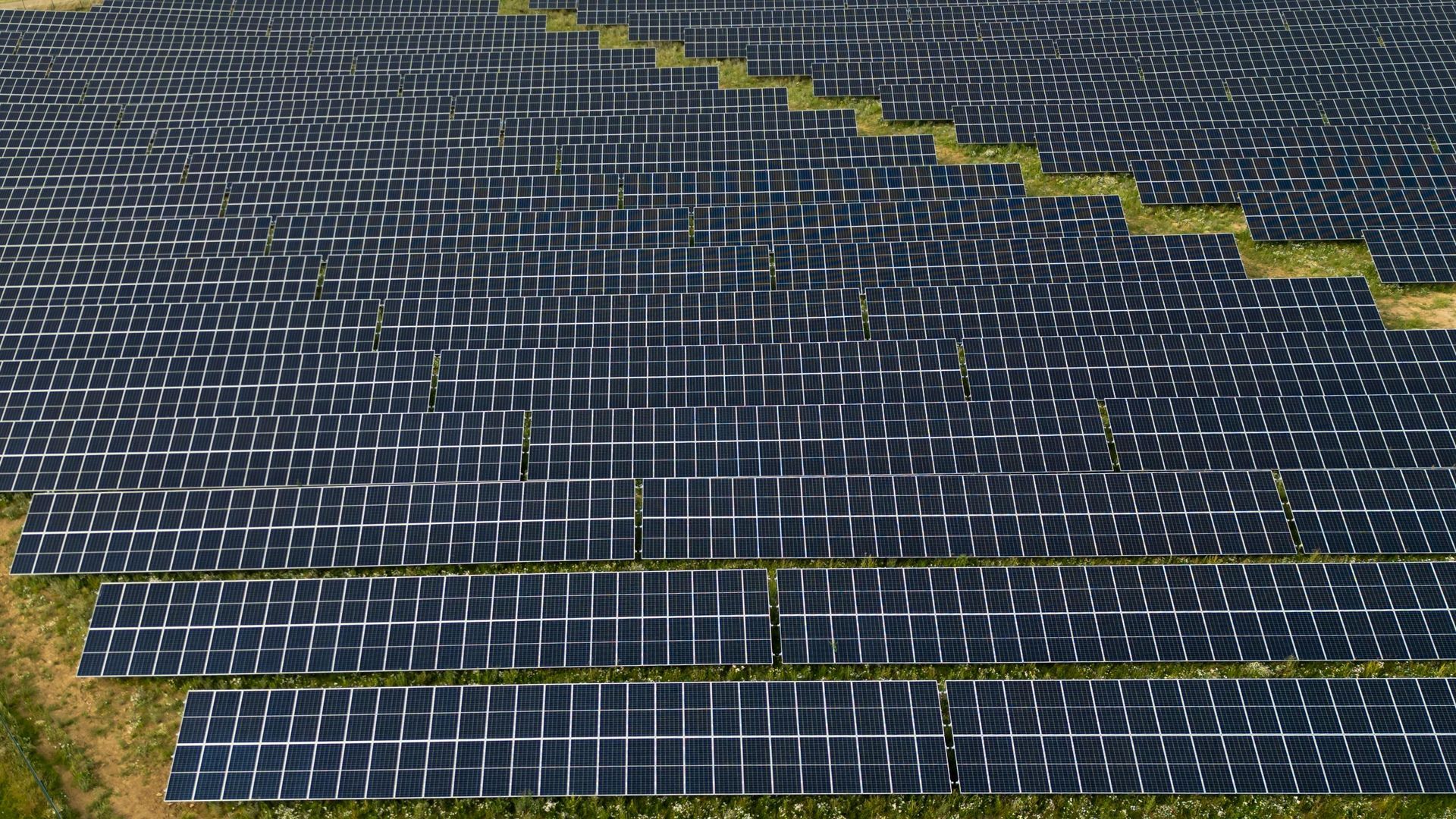A business with commercial solar panels