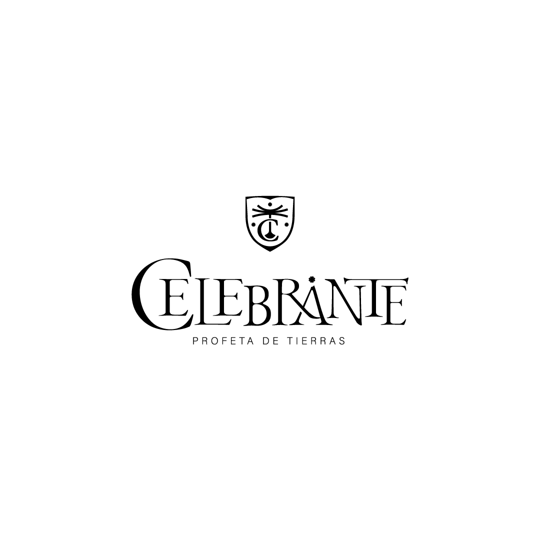 Logotipo: «Celebrante» con un escudo en la parte superior.