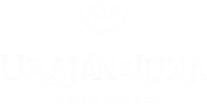 Logotipo blanco para Urava-Jungu que presenta un icono minimalista de un cuenco dibujado con líneas sobre el texto.