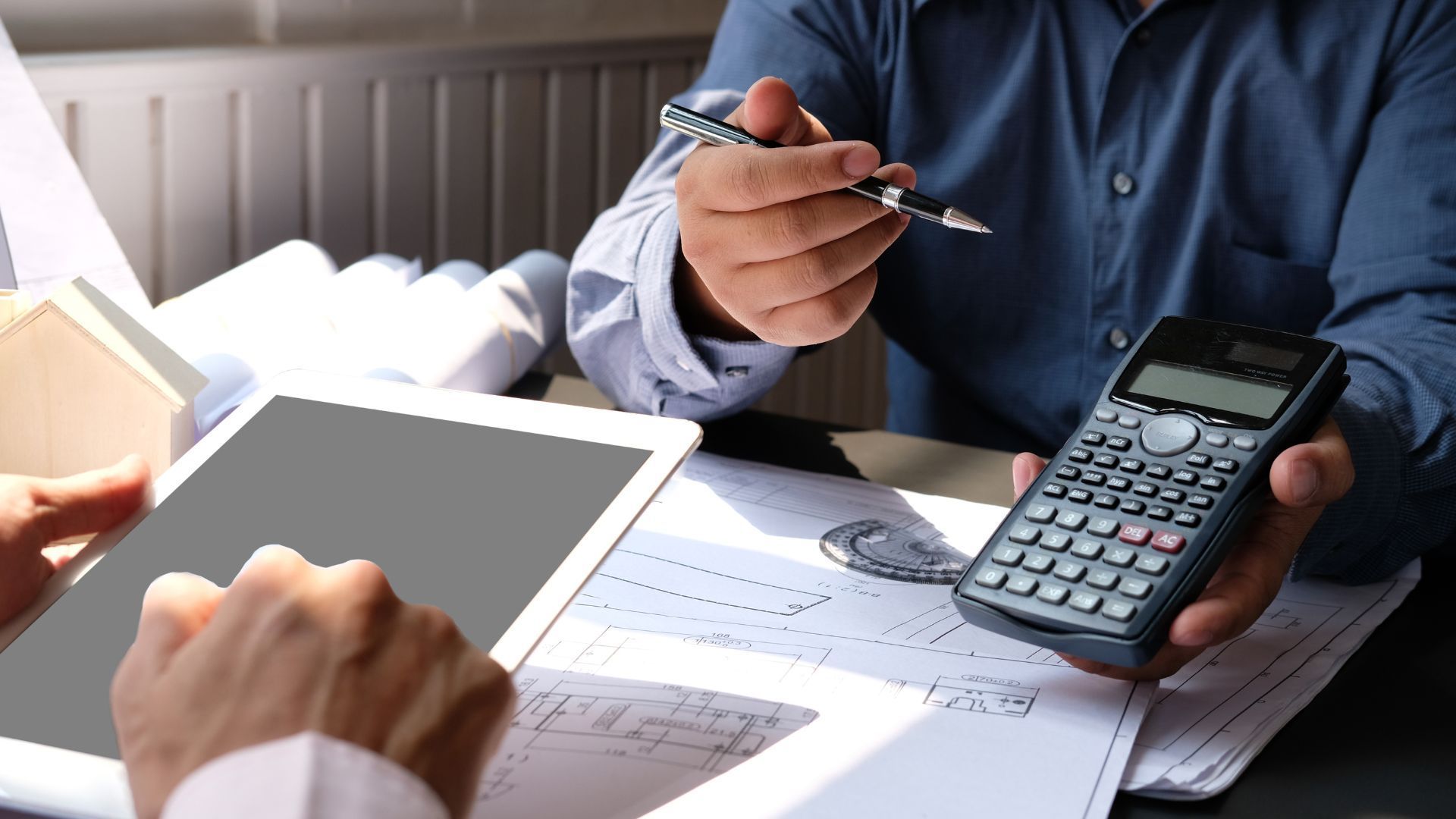 accountant analysing financial records