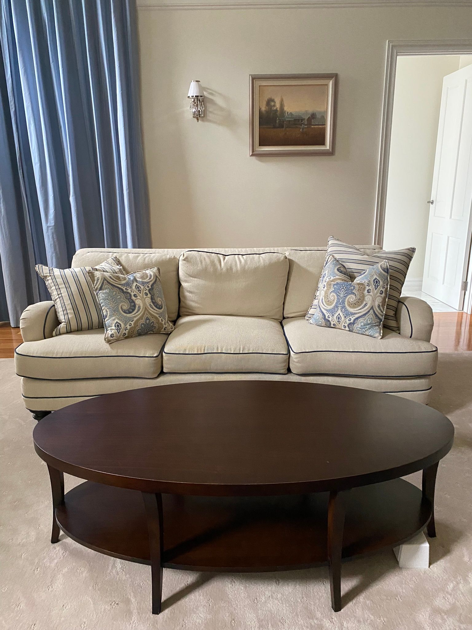 Living Room With a Beige Sofa — Your Local Handyman in the Darling Downs, QLD