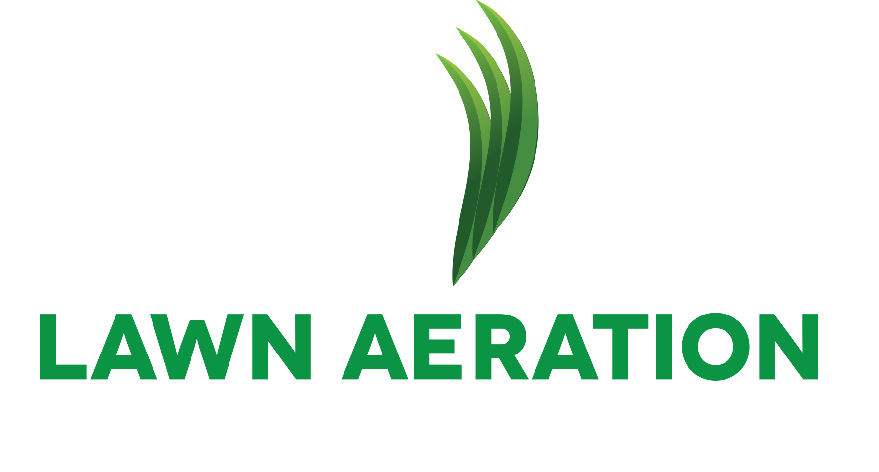 Logo: Green grass blades above