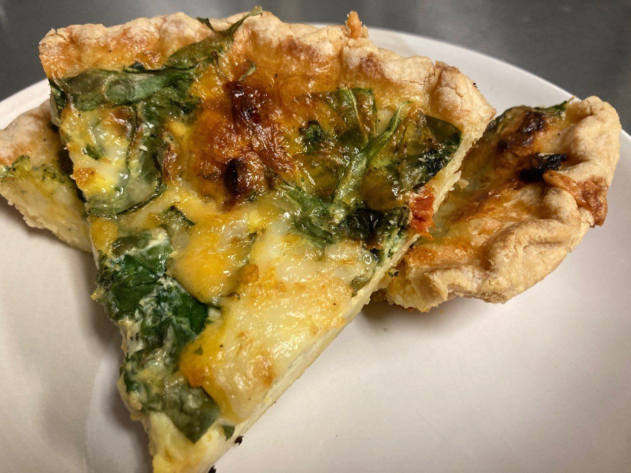 Vegetarian Quiche- Cafe Quetzal, topeka KS